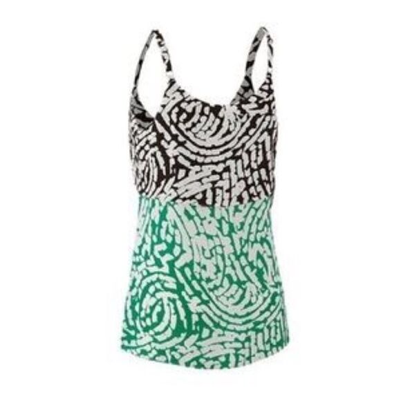 NWT CAbi #5732 Hobnob Two Tier Cami Green/Black XS - Picture 3 of 9
